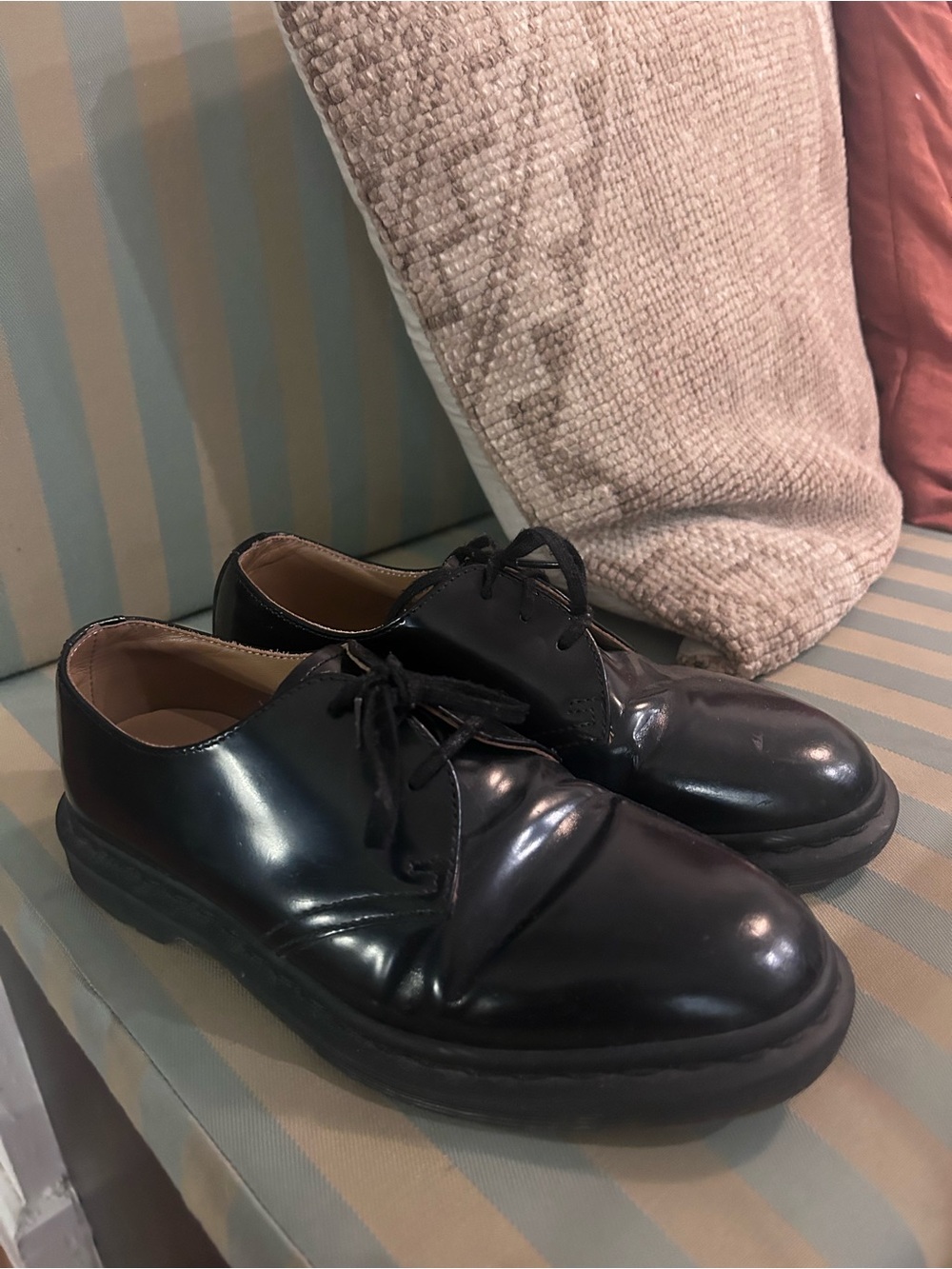 Doc Martens Black Leather Lace-Up Shoes